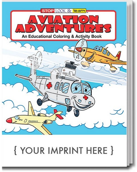 SC0572 Aviation Adventures Coloring and Activity BOOK With Custom Impr